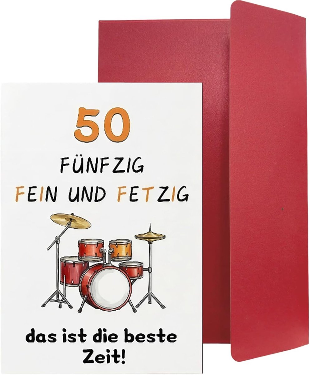 Verjaardagskaart 50 - Humoristisch ontwerp - Voor man en vrouw - Perfect cadeau voor 50ste verjaardag - ShopVlot