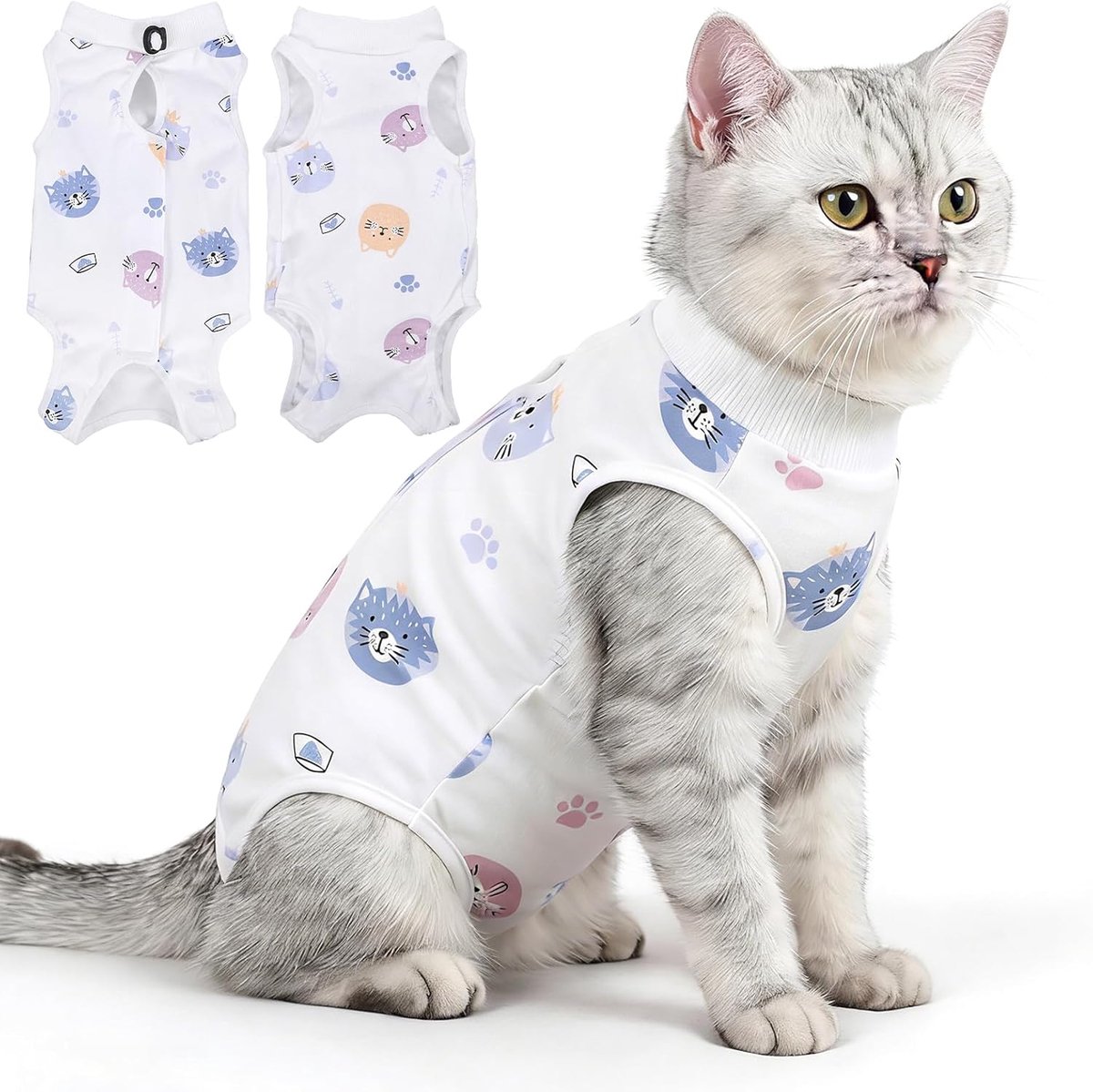 Cat Bodysuit Na Chirurgie - Ademend Katoen - Bescherming Tegen Likken - Comfortabel Voor Herstel - ShopVlot