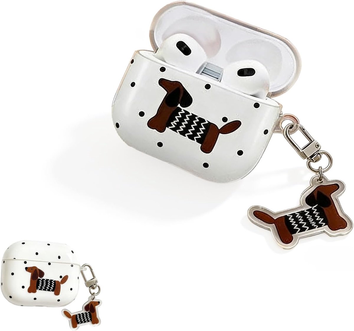 Hoesje compatibel met AirPods 4, beschermingshoes met anti-val bescherming, stijlvolle behuizing voor 4e generatie met - ShopVlot