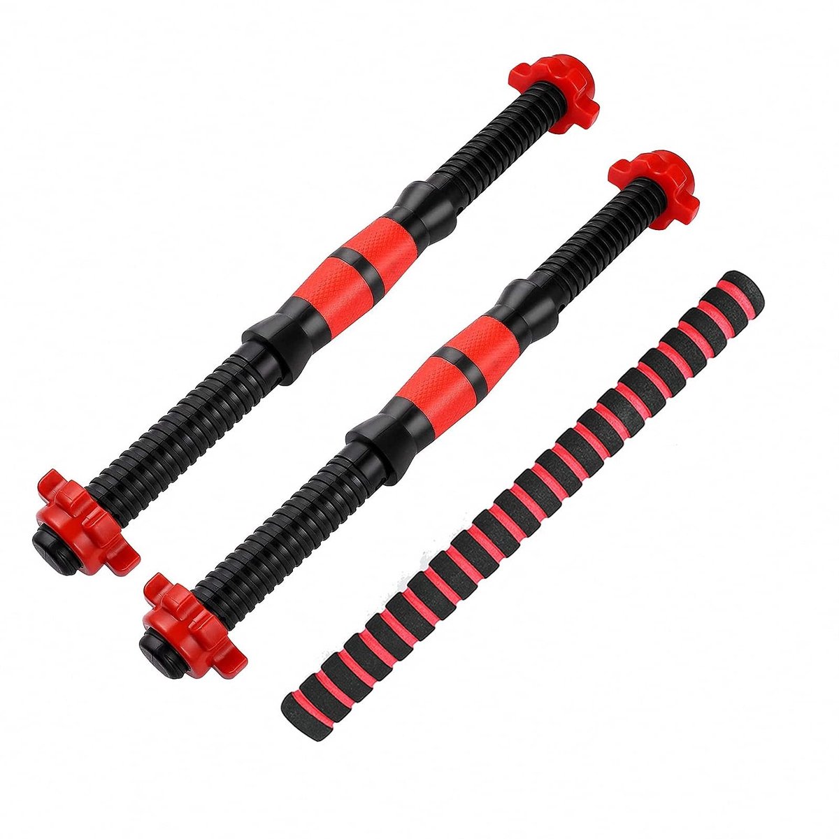 Omgoods - Set van 3 Dumbbell Stangen met 35 cm en 40 cm Verbinding