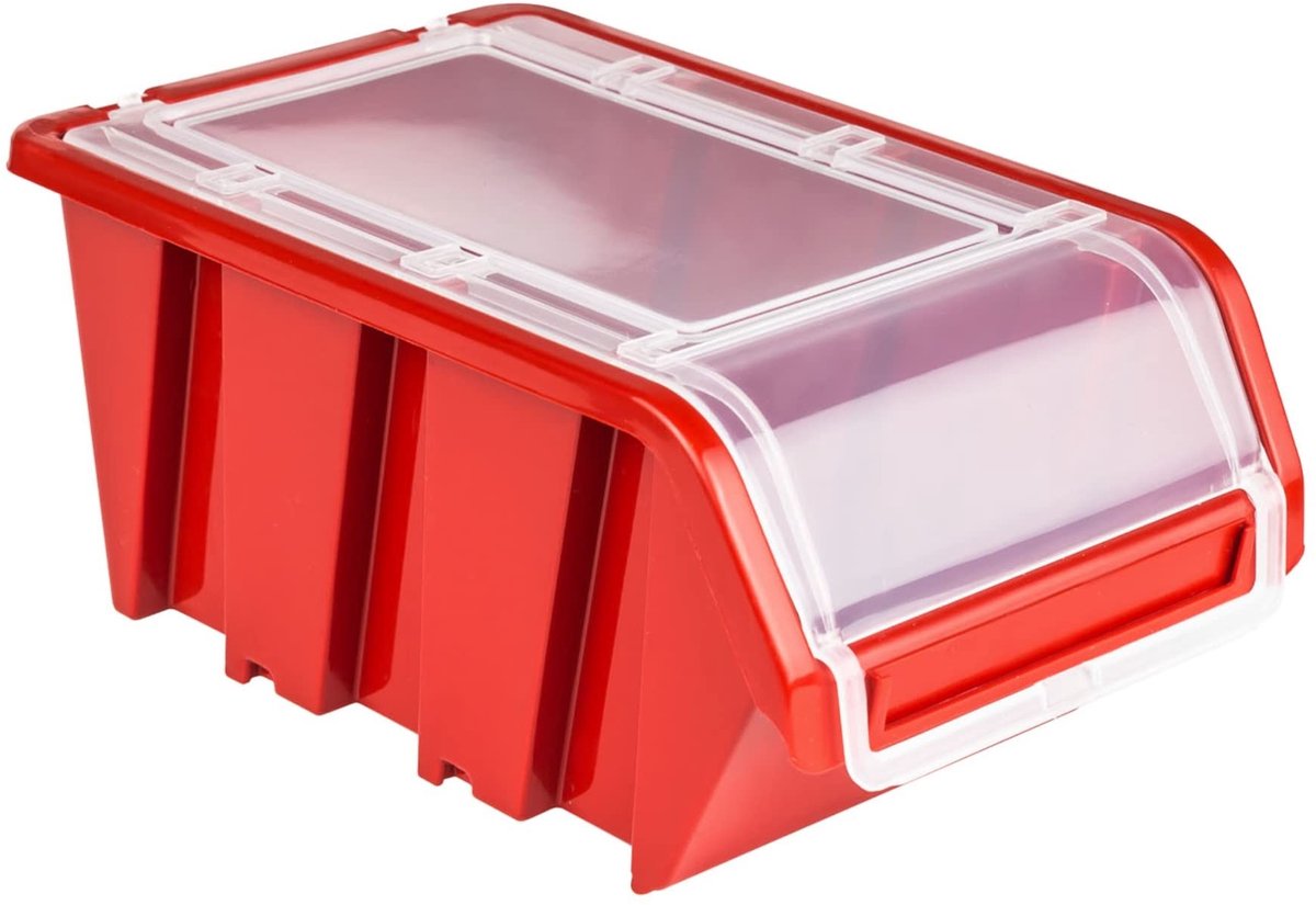 Omgoods - 10 Stuks Stapelbare Opbergdozen met Deksel