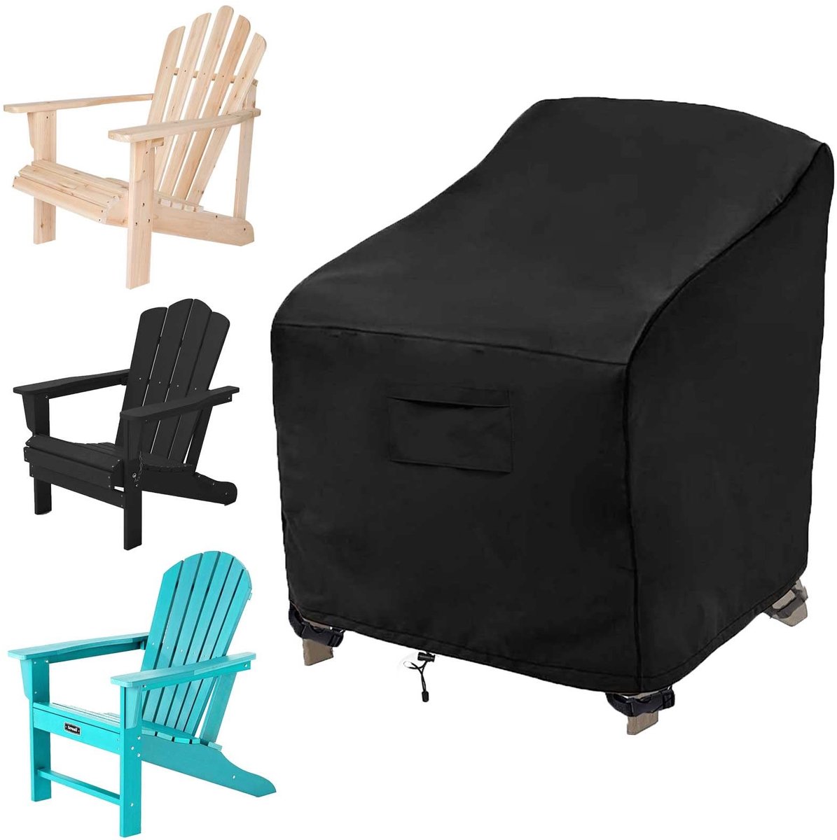 Omgoods - Beschermhoes voor Tuinstoelen 420D Oxford, Waterdicht en Windproof