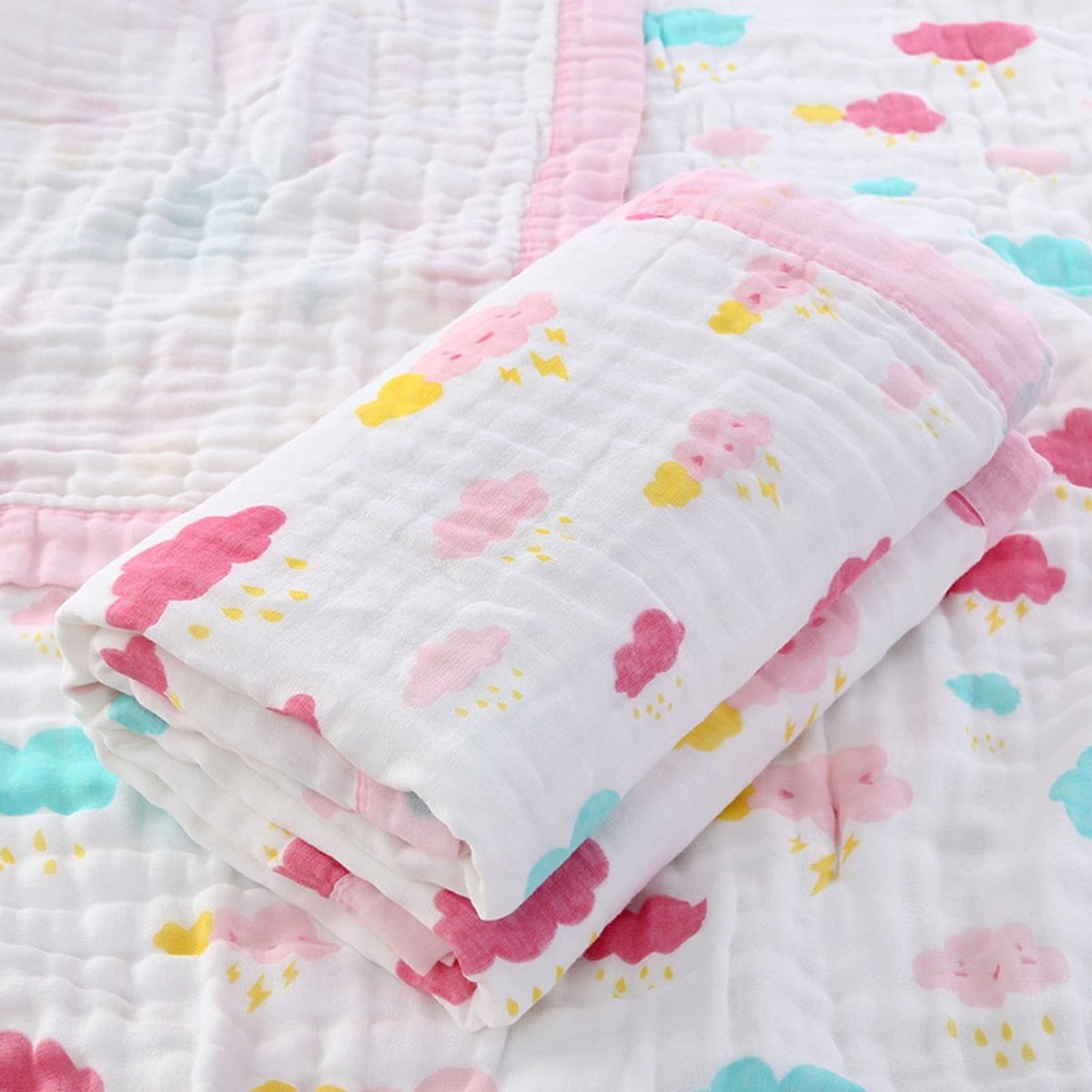 Omgoods - Musselin Babydeken 110 x 110 cm 6-laags Zacht en Ademend