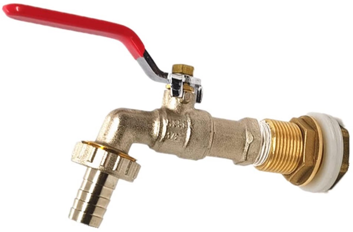 Omgoods - IBC Tank Adapter Messing 1/2" voor Tuinslang en Waterafvoer
