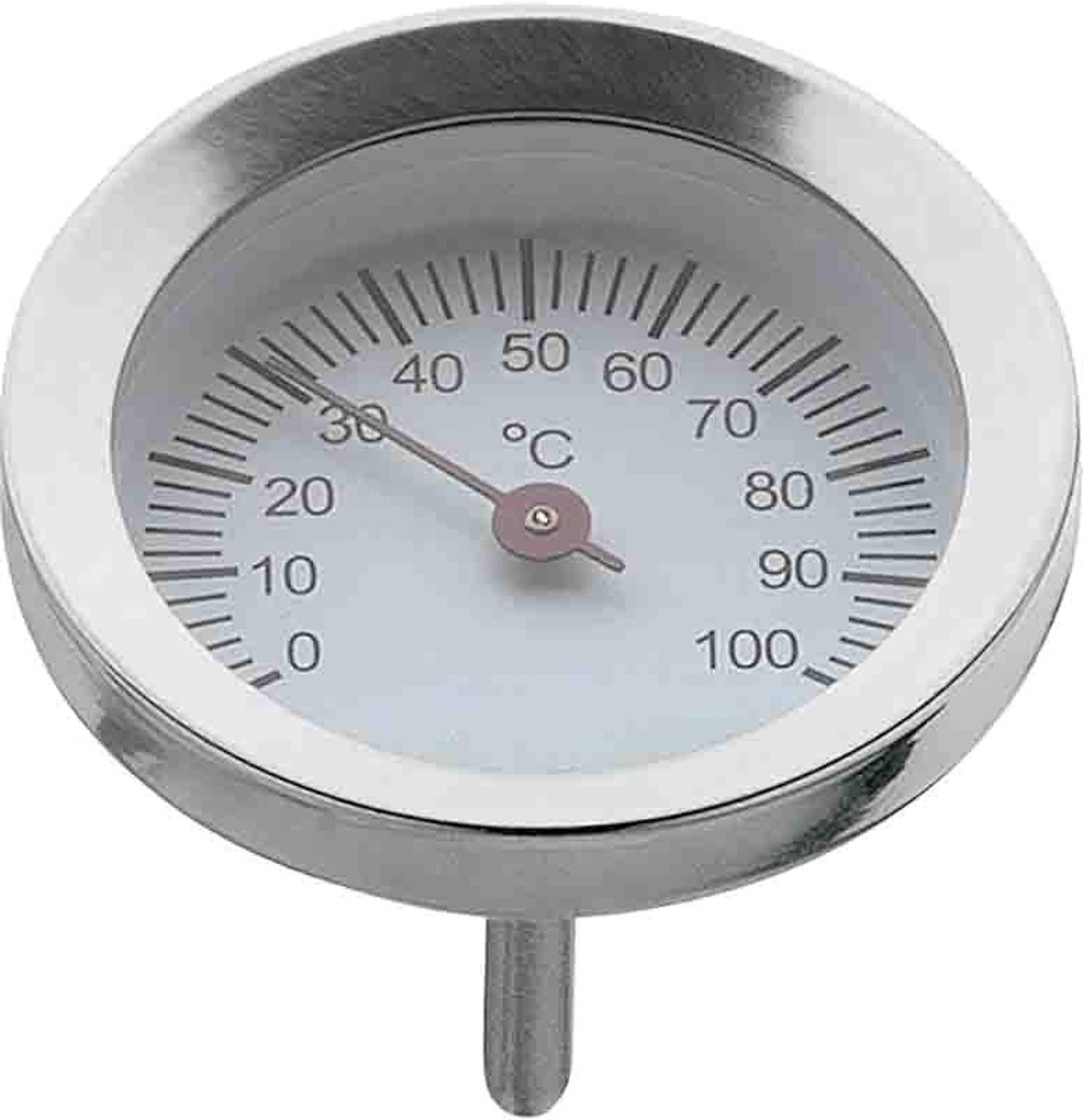 Omgoods - Thermometer voor Stoompan Ronde Glas met Cromargan Staal