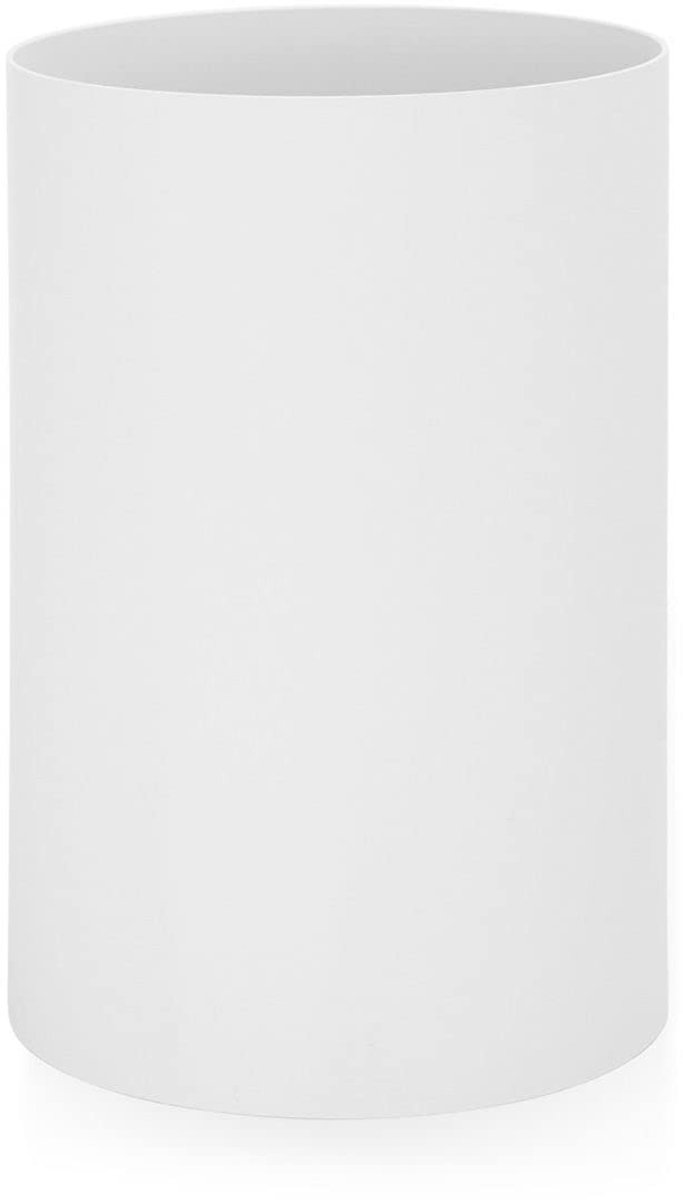 Omgoods - Prullenbak van Plastic, Wit, Ø 25 cm x H 38 cm