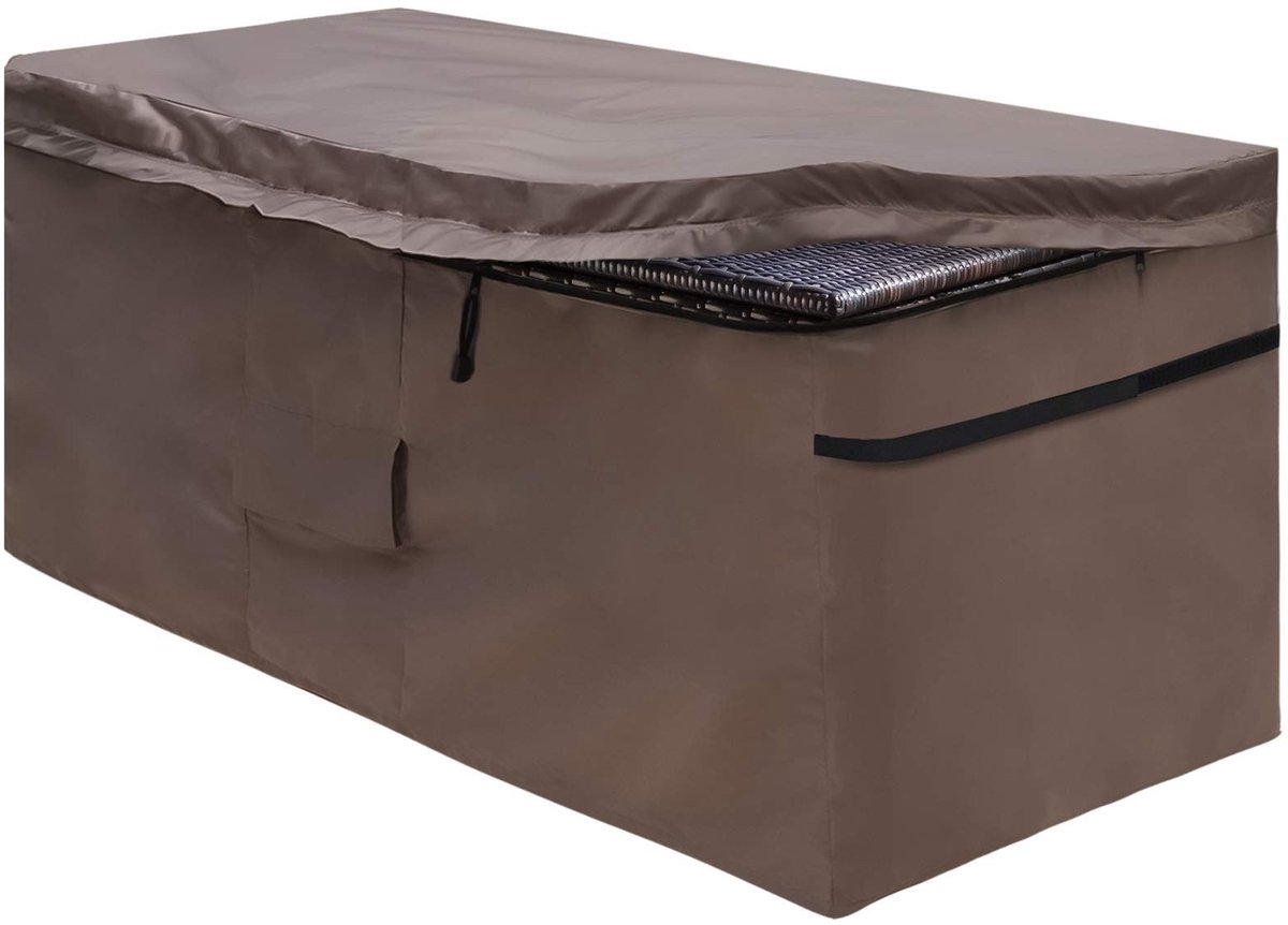 Omgoods- Opbergdoos Waterdicht - Opbergdoos met Rits - Buitendekbox - 420D Oxford - Duurzaam - Luchtventilatie - Bescherming tegen Weerselementen - Dekboxhoes