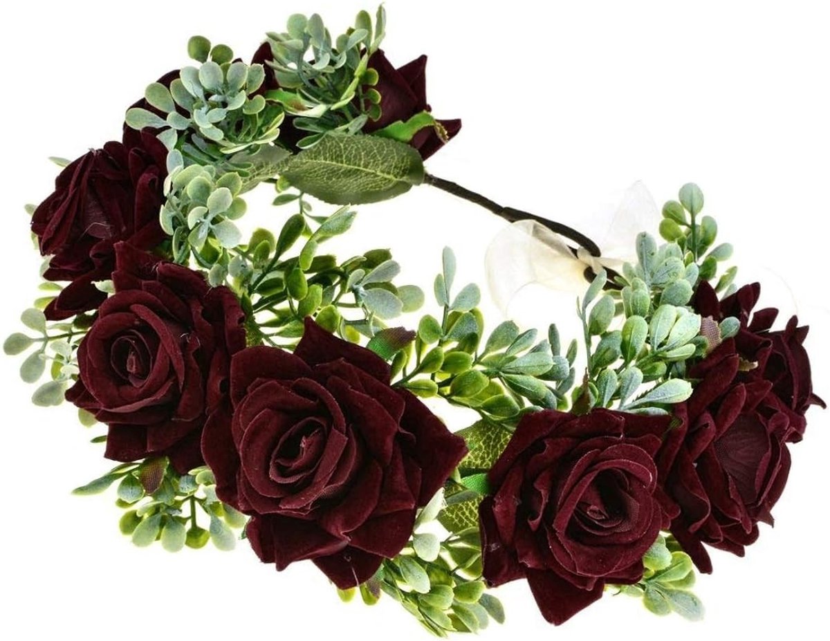 Omgoods - Handgemaakte Bloemkrans Hoofdband voor Bruidsmeisjes en Feesten