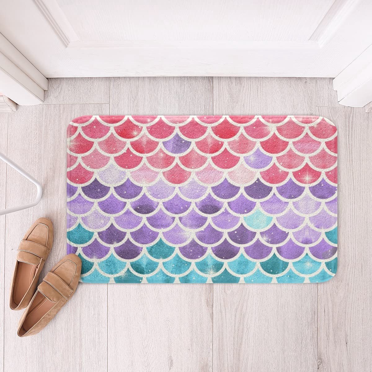 Omgoods - Microfiber Badmat met 3D Vis Schubben Print 50x80 cm