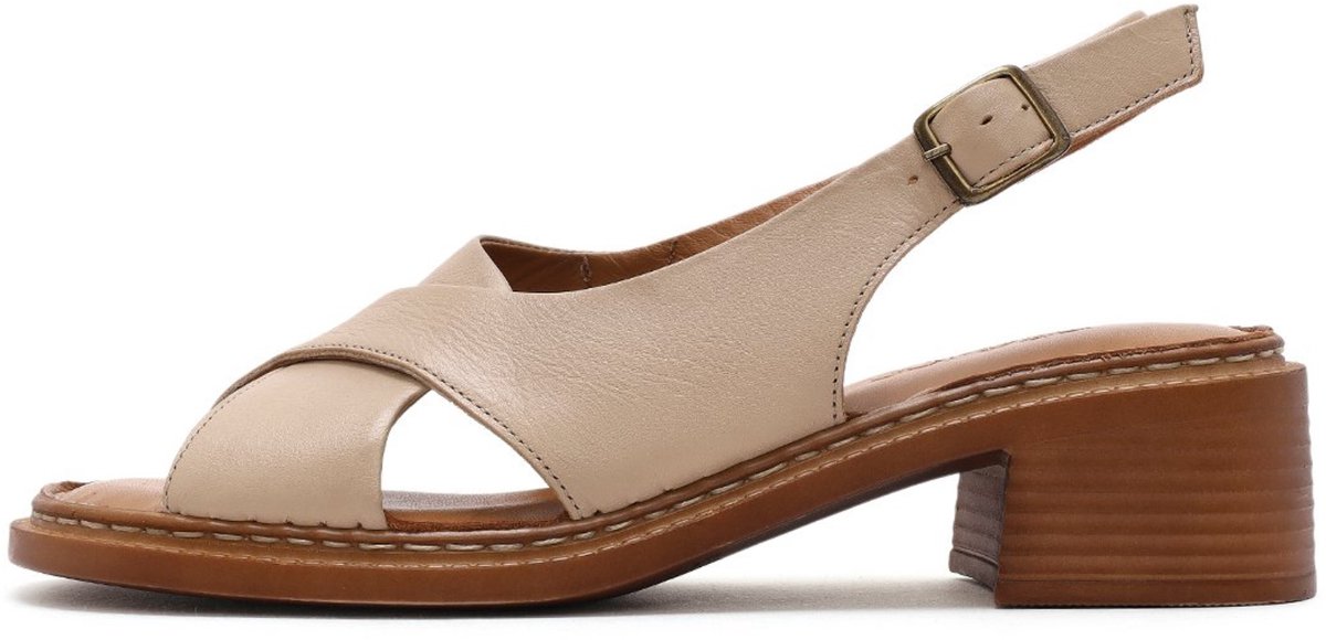 DERIMOD Heeled Sandals Leather Heeled Sandals
