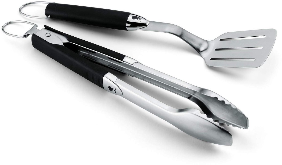 Omgoods- Barbecuegereedschap Premium - Roestvrijstalen Tang/Spatel - Compact Reisformaat - Outdoor Koken - Barbecue Tools - Must Have voor Barbecueliefhebbers - Barbecuetools