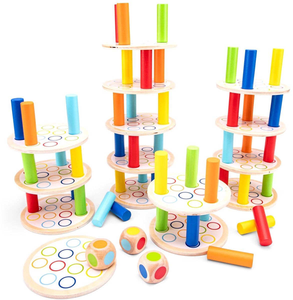 Omgoods - Houten Balans Toren Spel voor Kinderen