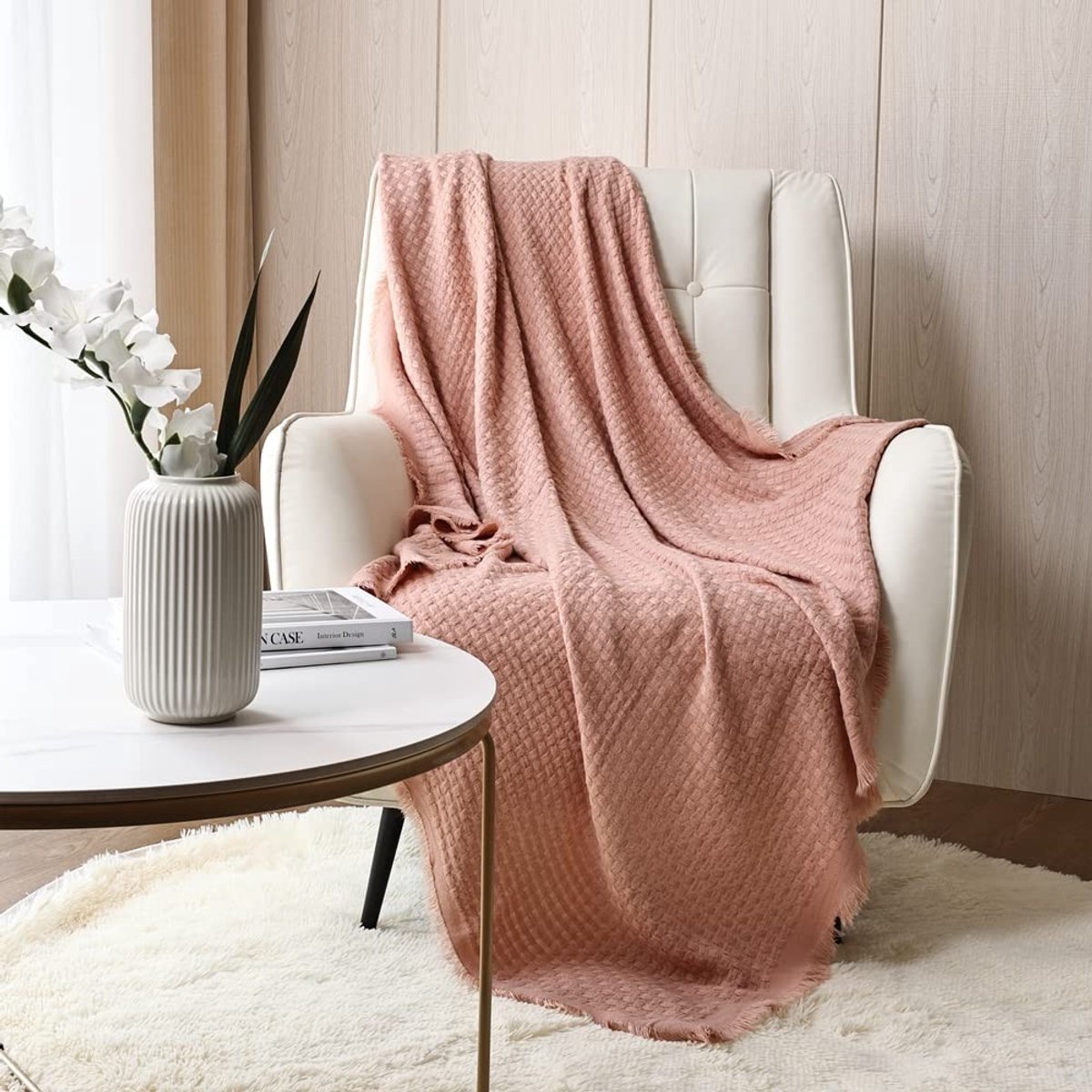 Omgoods - Gehaakte Bedsprei voor Sofa en Bed, 50x152 cm