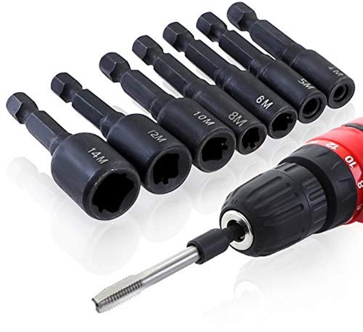 Omgoods - Set van 7 M4-M14 Schroef Tap Adapters