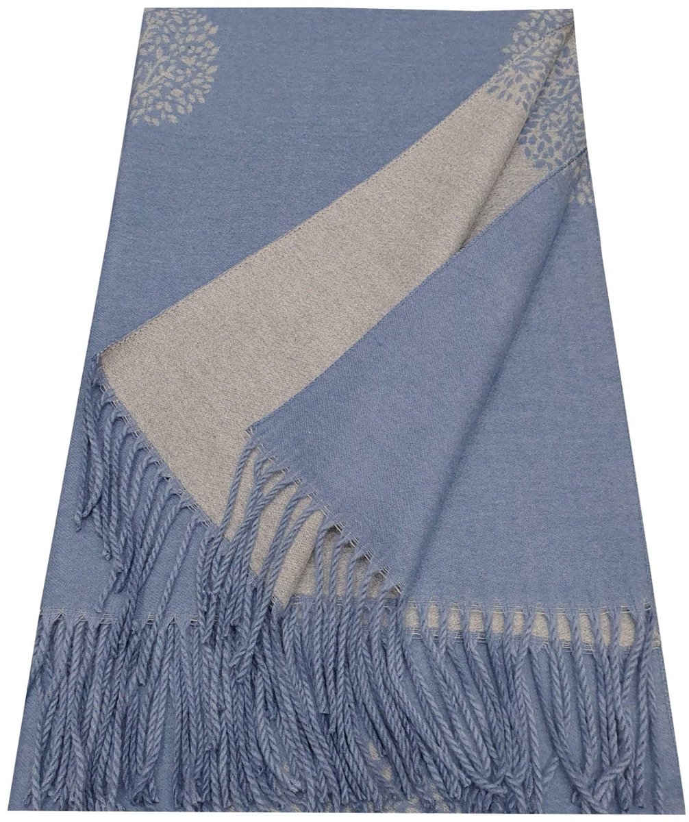 Omgoods - Dikke Reversible Sjaal met Mulberry Print, Warm en Stijlvol