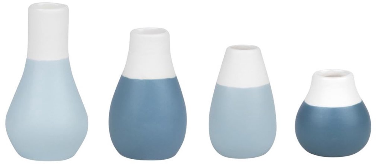 Omgoods - Set van 4 Pastel Vazen in Mini Formaat