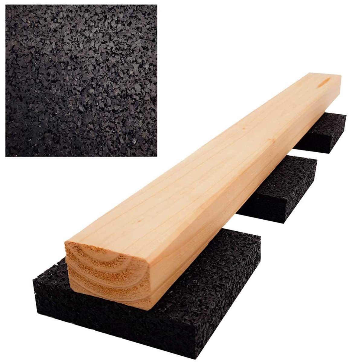 Omgoods - Rubber Granulaat Terras Pads 90x90x20mm, Set van 100 Stuks