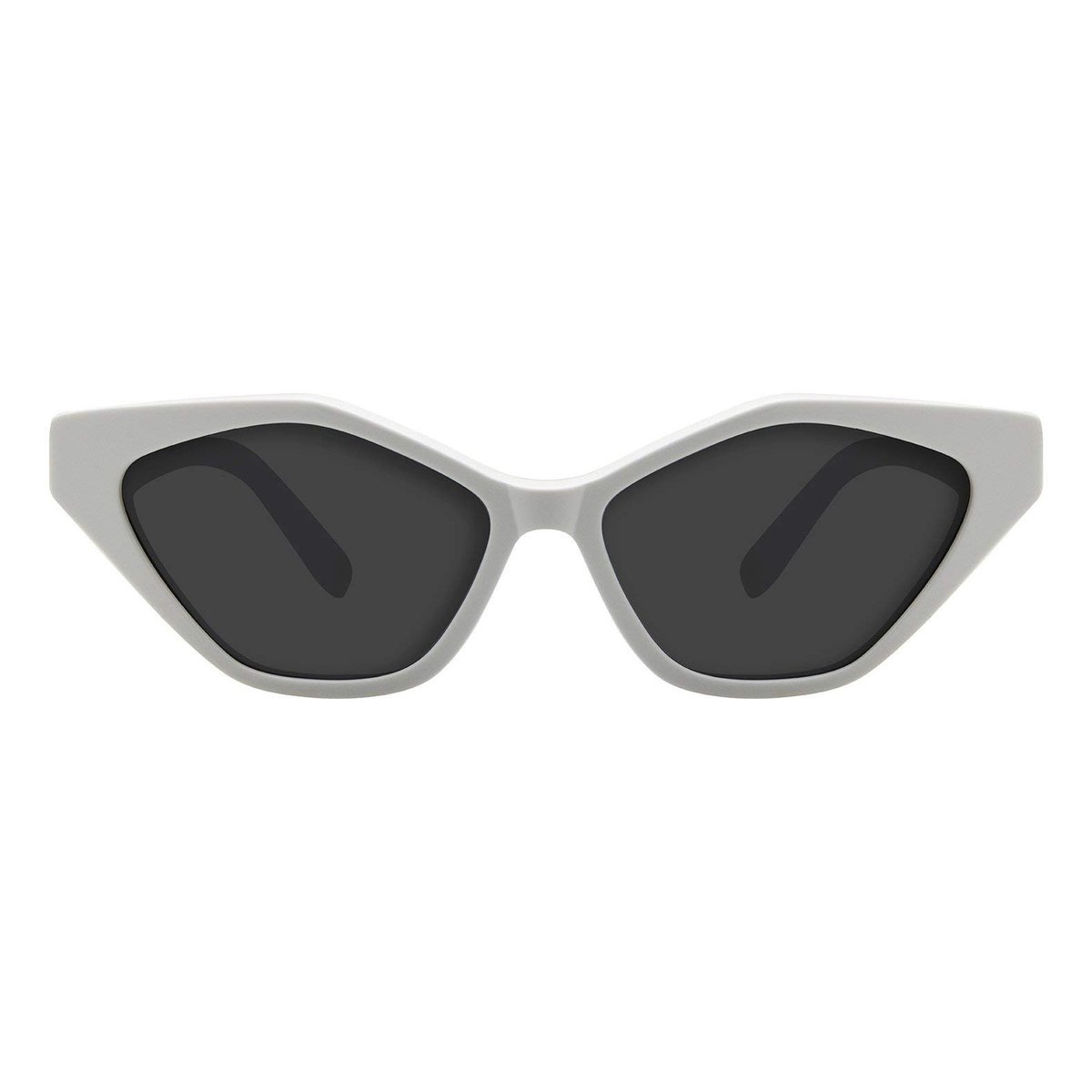 Omgoods - Zonnebril met Cat Eye Vorm in Wit