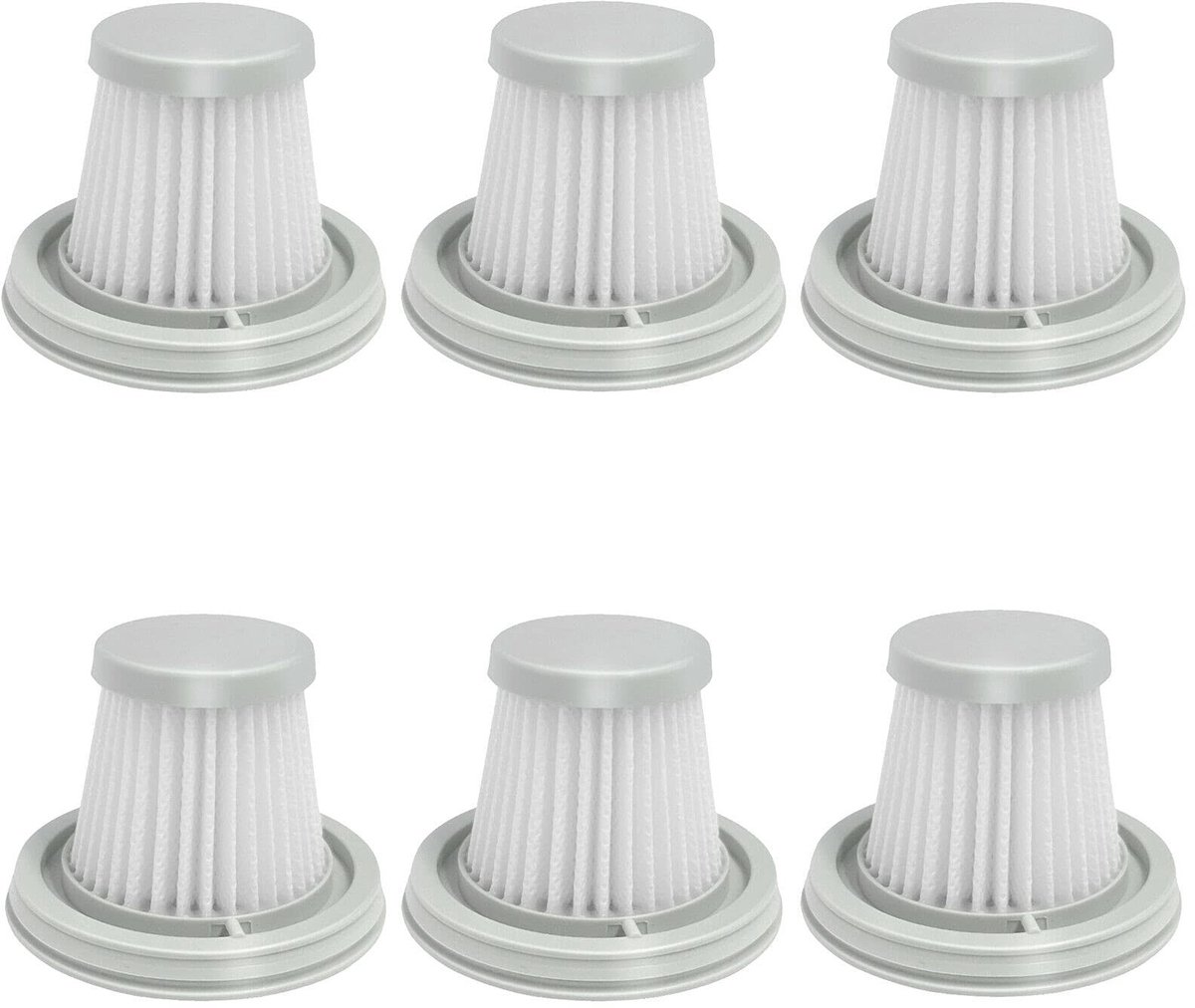 Omgoods - 6 Stuks Vervangfilters voor Handstofzuiger van Xiaomi