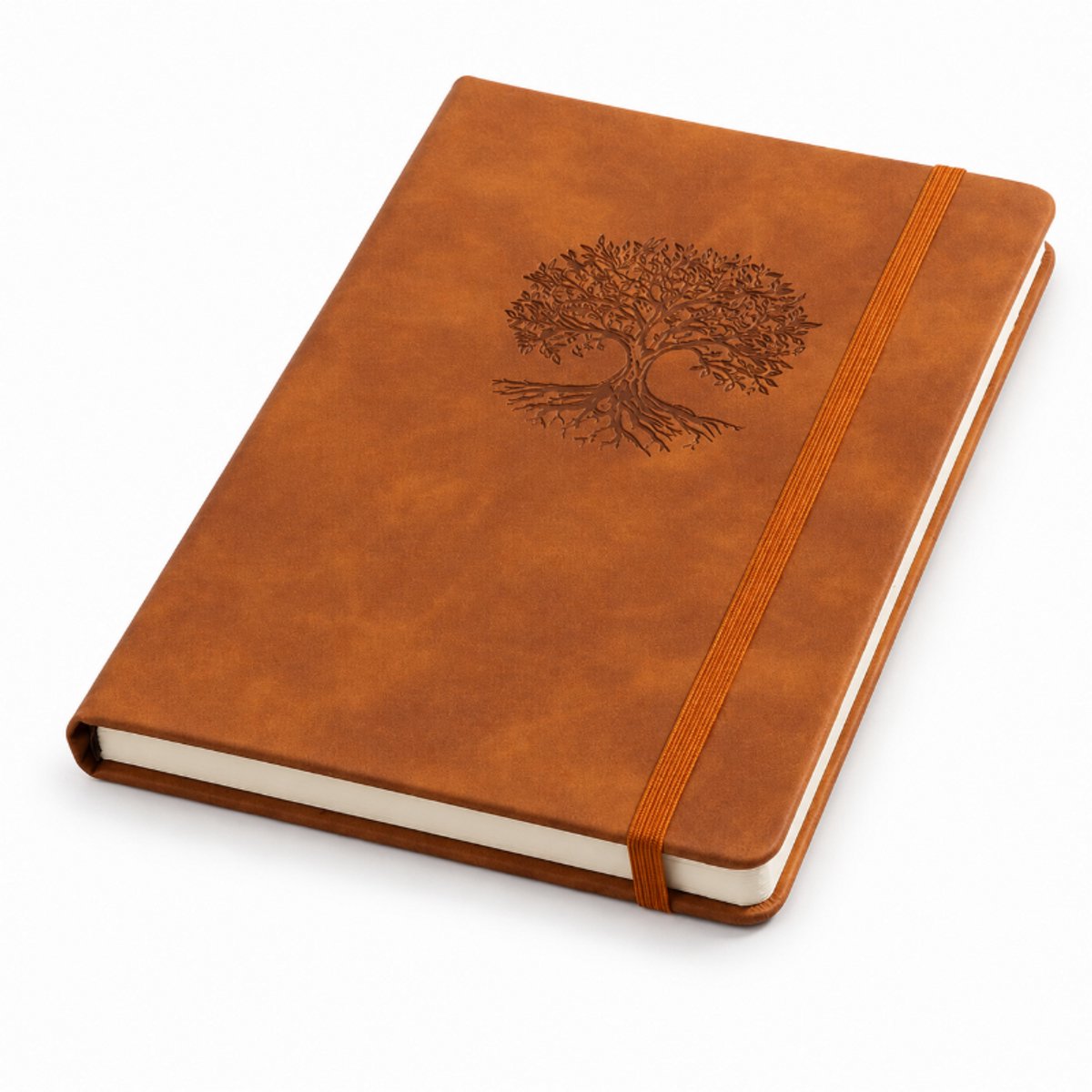 Bobypet - A5 Dotted Grid Notebook - Luxe PU Lederen Notitieboek - Puntjes Grid Journal voor School, Werk & Bullet Journaling - bruin