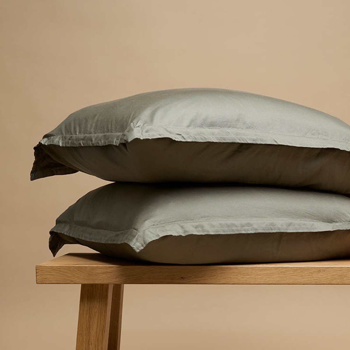 Coco & Cici - TENCEL Twill Kussensloop Olijfgroen - 1 kussensloop 50x90