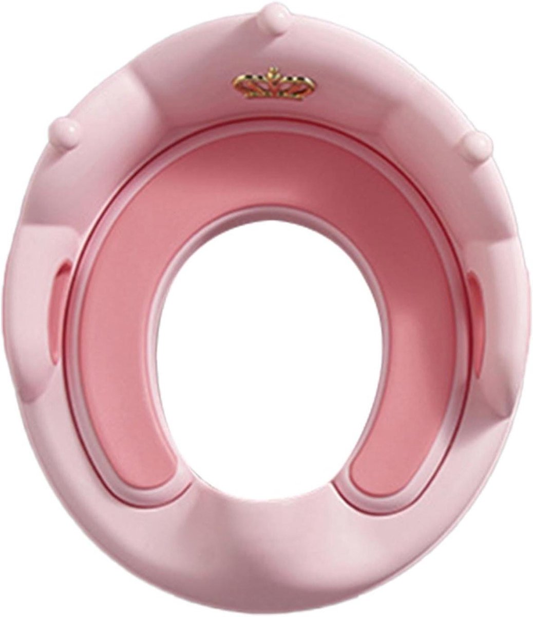 Toiletbril Kinderen - Potjestraining Zitting - Zindelijkheidstraining - Kroonvorm Design - 38 x 34 x 13 cm - Roze