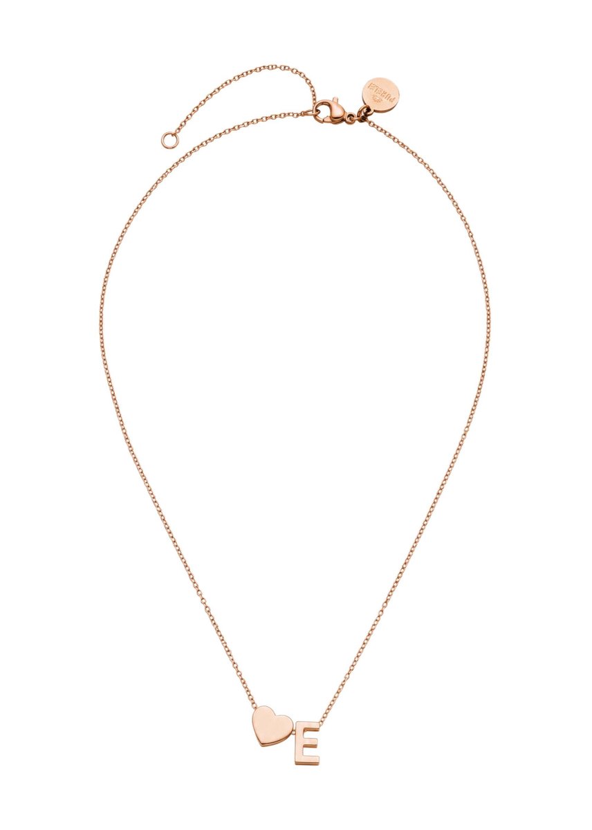 PURELEI Ketting Letter Heart E