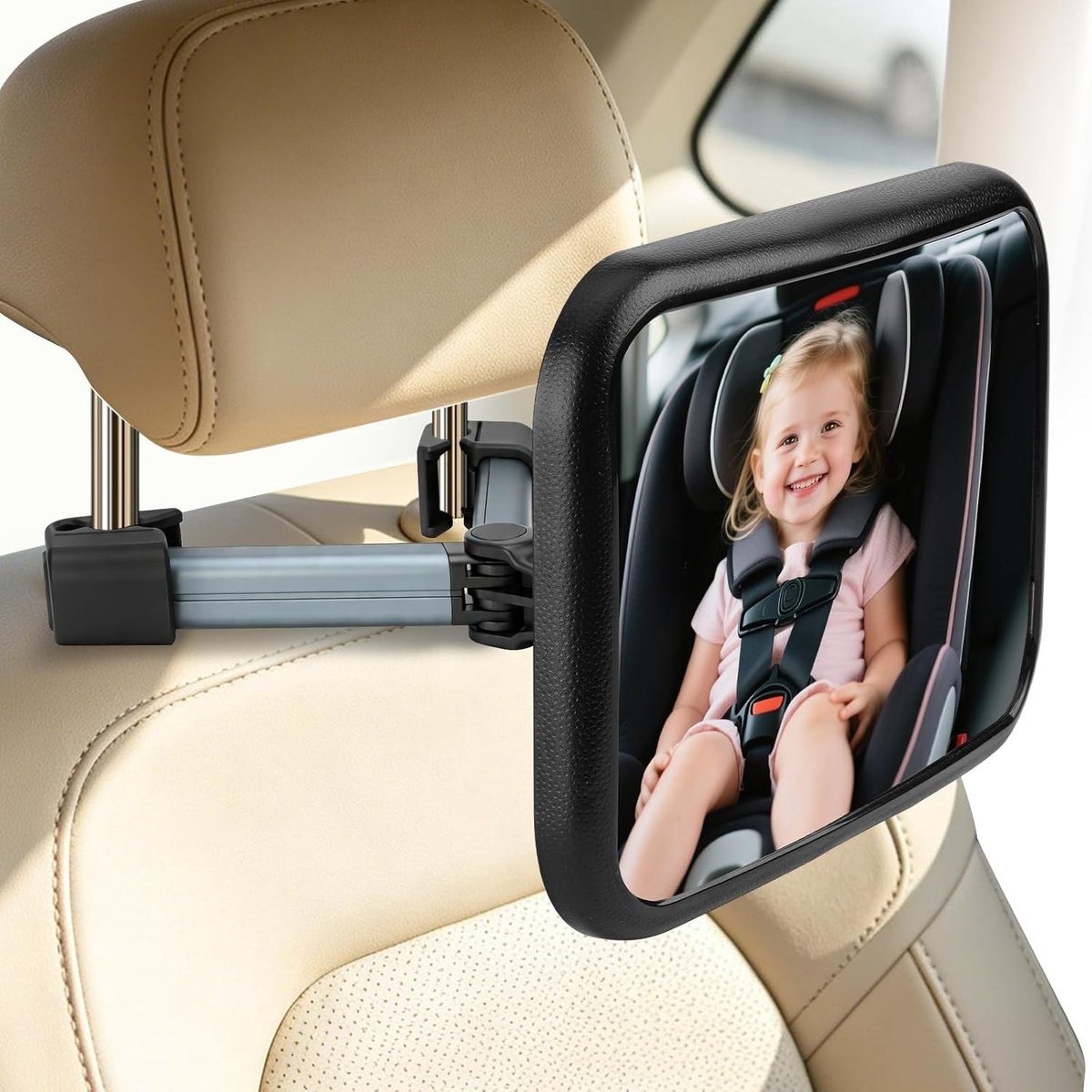 Verstelbare Achterbank Spiegels voor Baby's en Kinderen, 360 Graden Rotatie, Schokbestendig en Duidelijk Zicht, Eenvoudige Montage, Auto Spiegel Accessoires