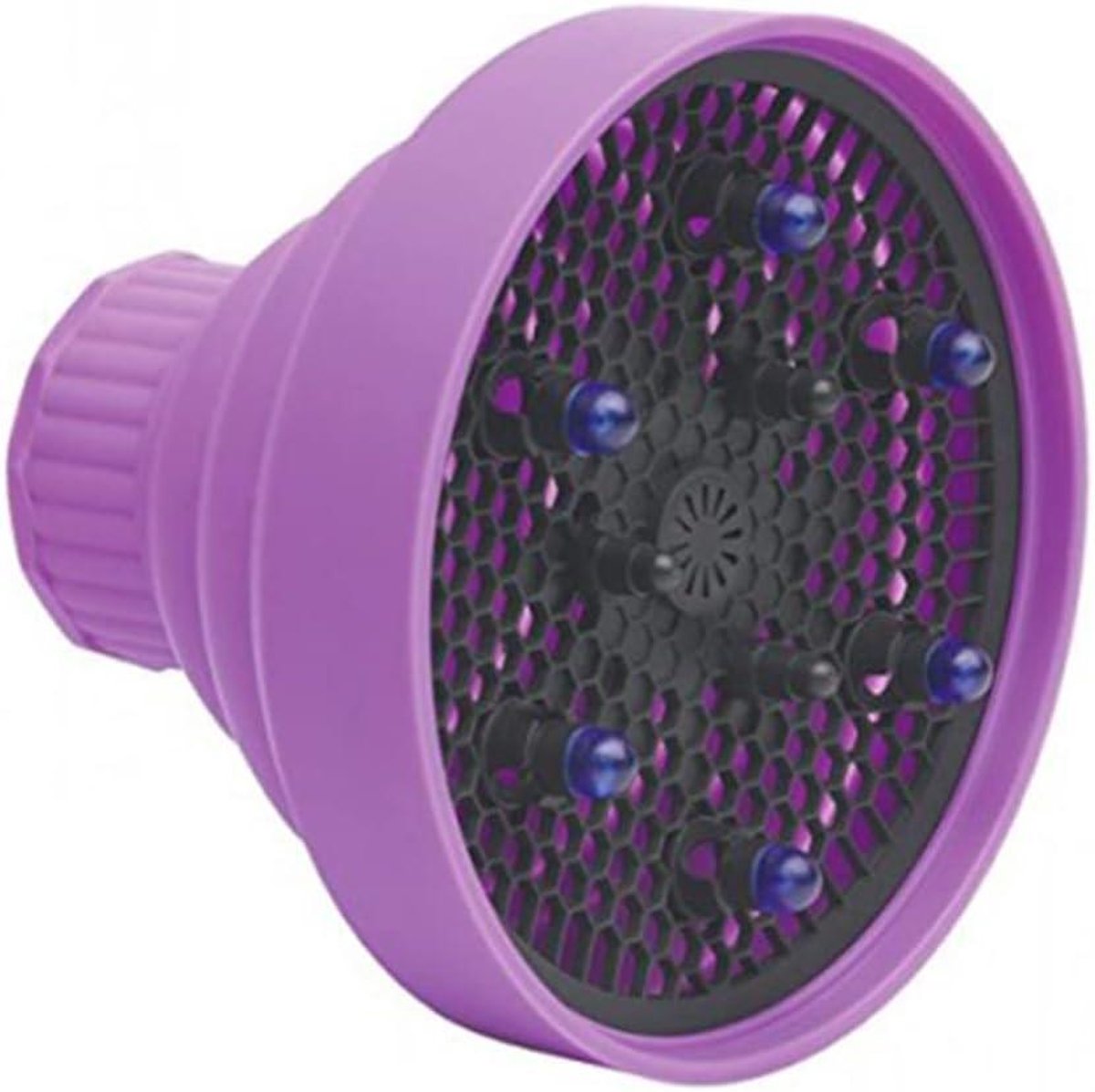 Föhn Diffuser - Haarverspreider Krul - Krullend Haar Stylen - Opvouwbaar en Draagbaar - Universeel 5cm Binnendiameter - Paars