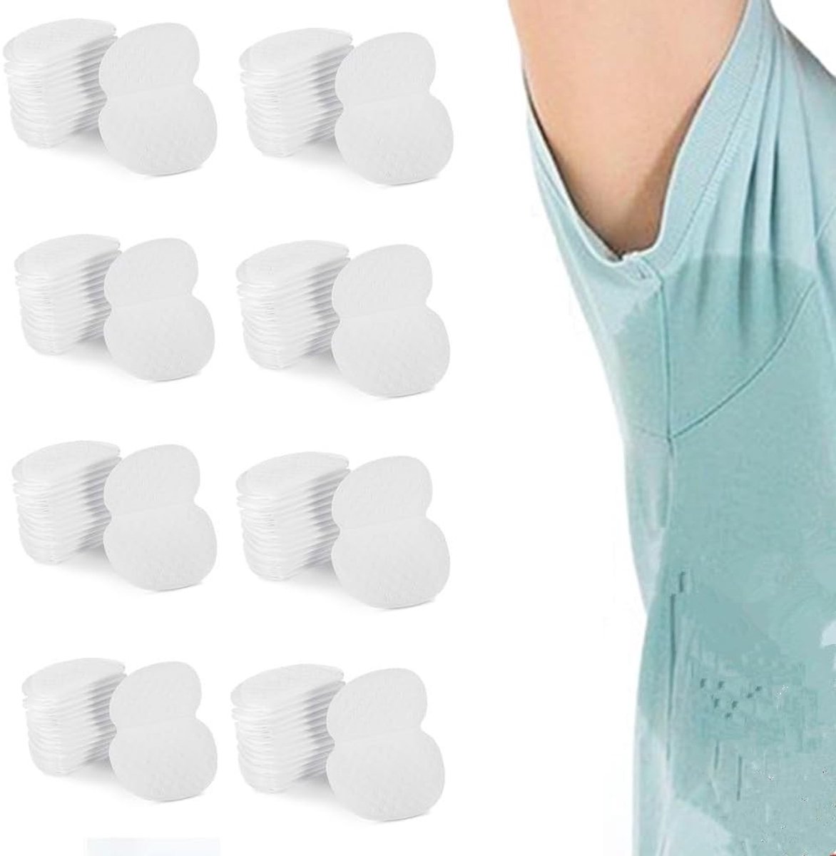 60 Stuks Onderarm Absorptie Inleggers voor Mannen en Vrouwen - Wegwerp Anti-Zweet Vlekken Inserts voor Optimale Bescherming