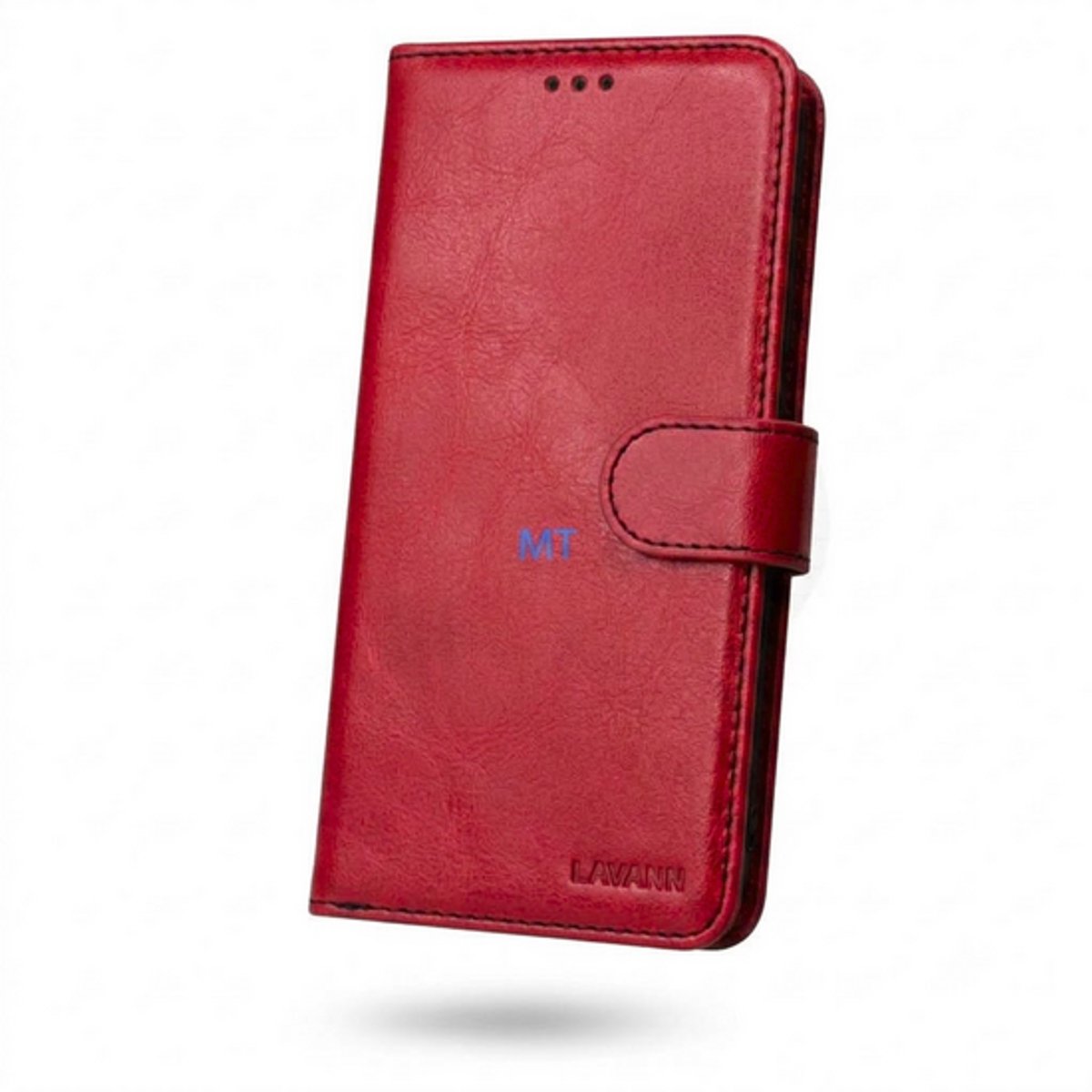 Lavann Protection Leather Bookcase geschikt voor Galaxy A57 - Rood
