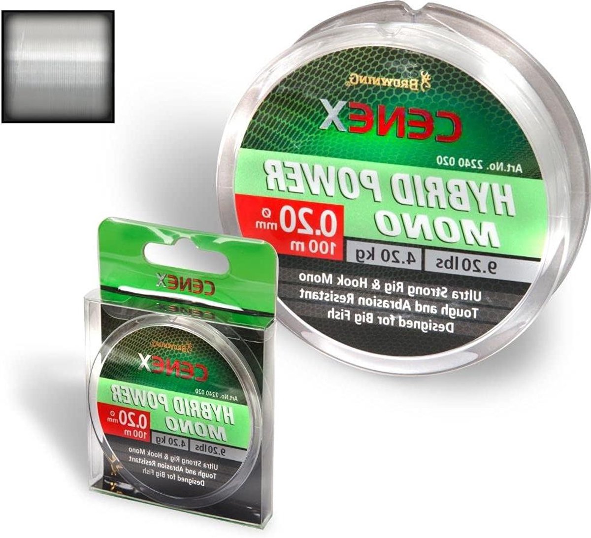 Vislijn Monofilament - Viskoord Nylon - Vissen Groot Wild - Hoge Slijtvastheid - 014 mm - Transparant