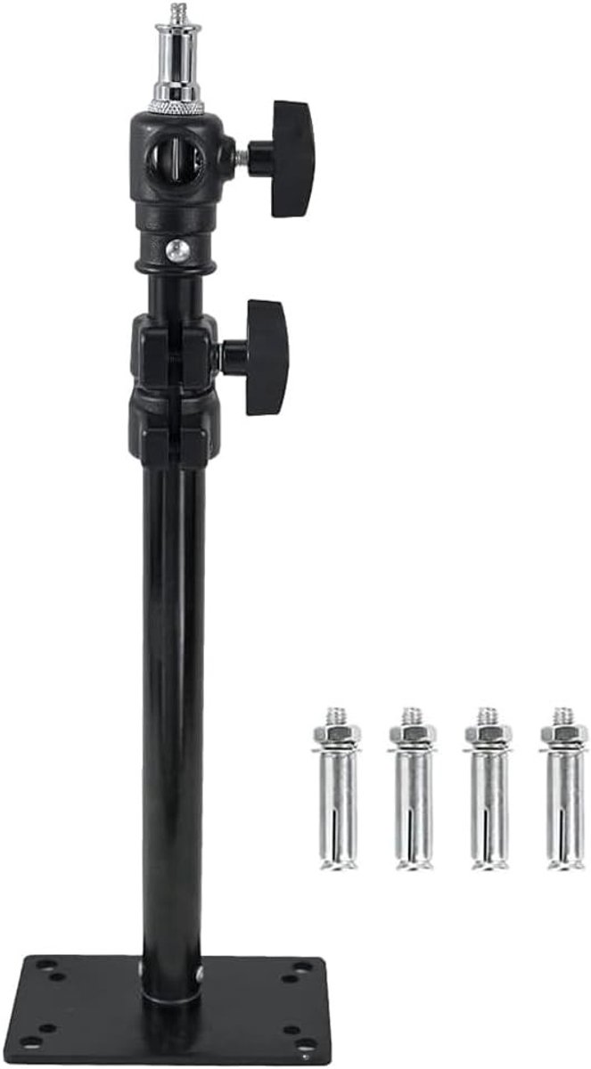 SnelShoppen - Camera Wand- en Plafond Bevestigingsstandaard 36-55cm met Universele 1/4" naar 3/8" Adapter voor Fotostudio Videoverlichting, Flits, Rin