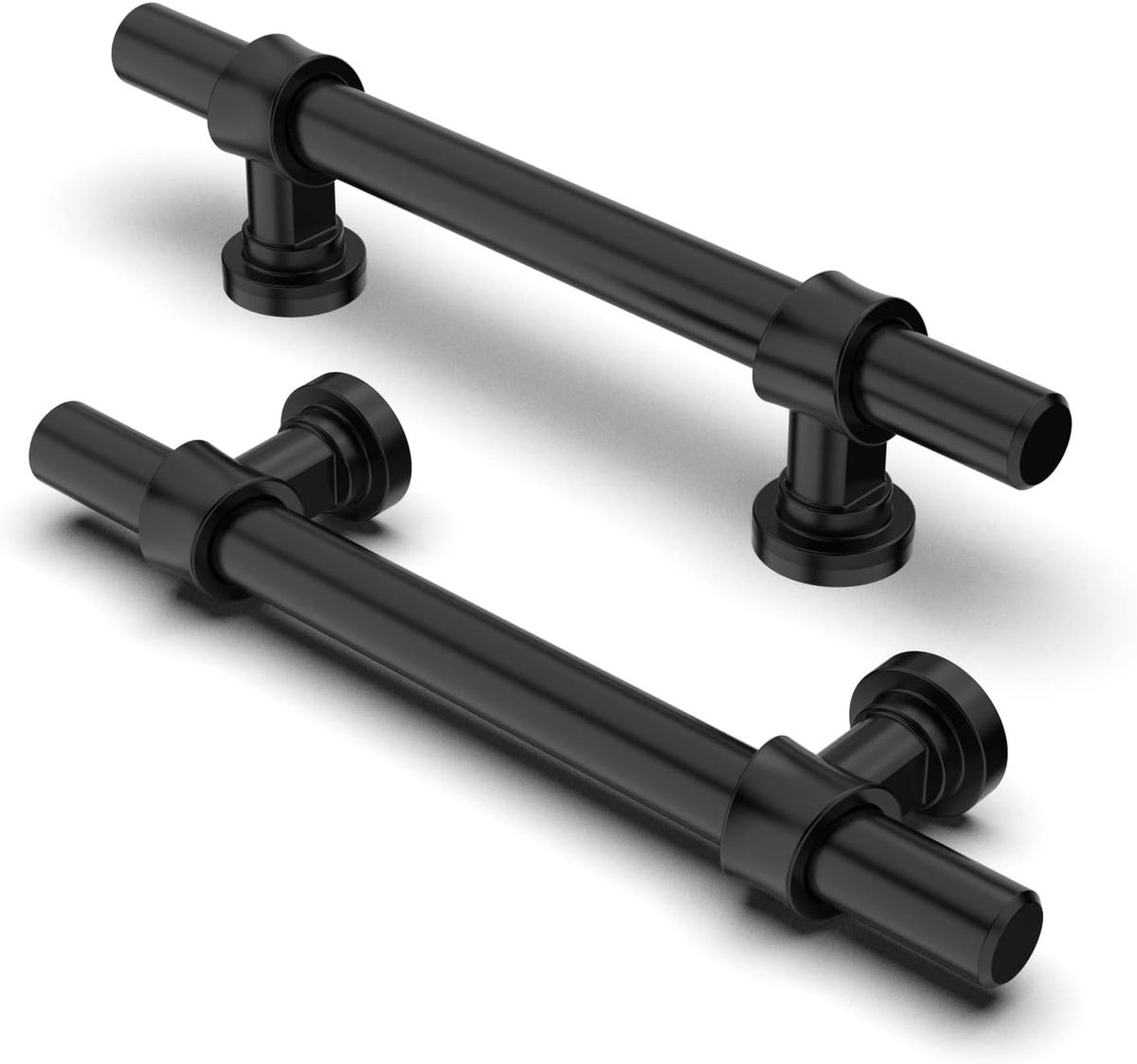 10 Stuks Meubelhandgrepen 96mm Boorgatafstand voor Keuken, Badkamer en Kastdeuren - Mat Zwart Design