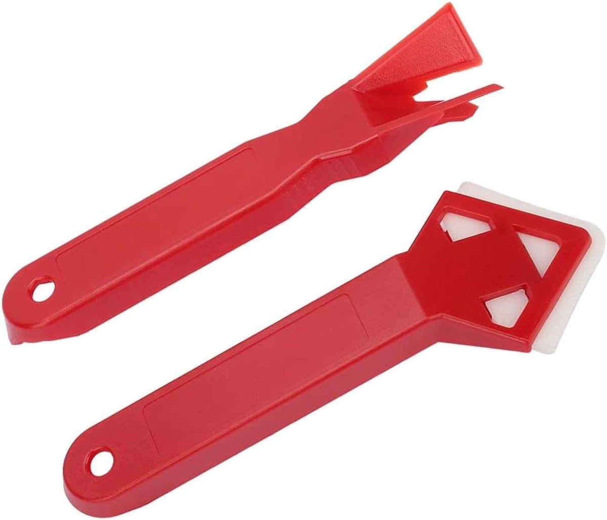 Kitverwijderaar Set - Kitgereedschap Schraper - Kit Verwijderen - Twee Schraperranden - 2 Stuks - Grijs