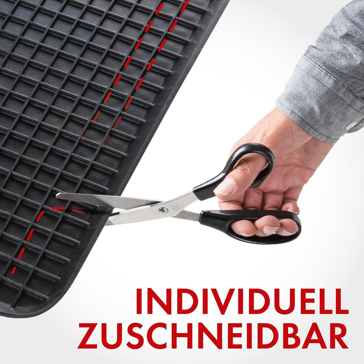 Rubbermat automatten rubber universeel rubberen mat vloermat kofferbak auto personenauto – foto 2
