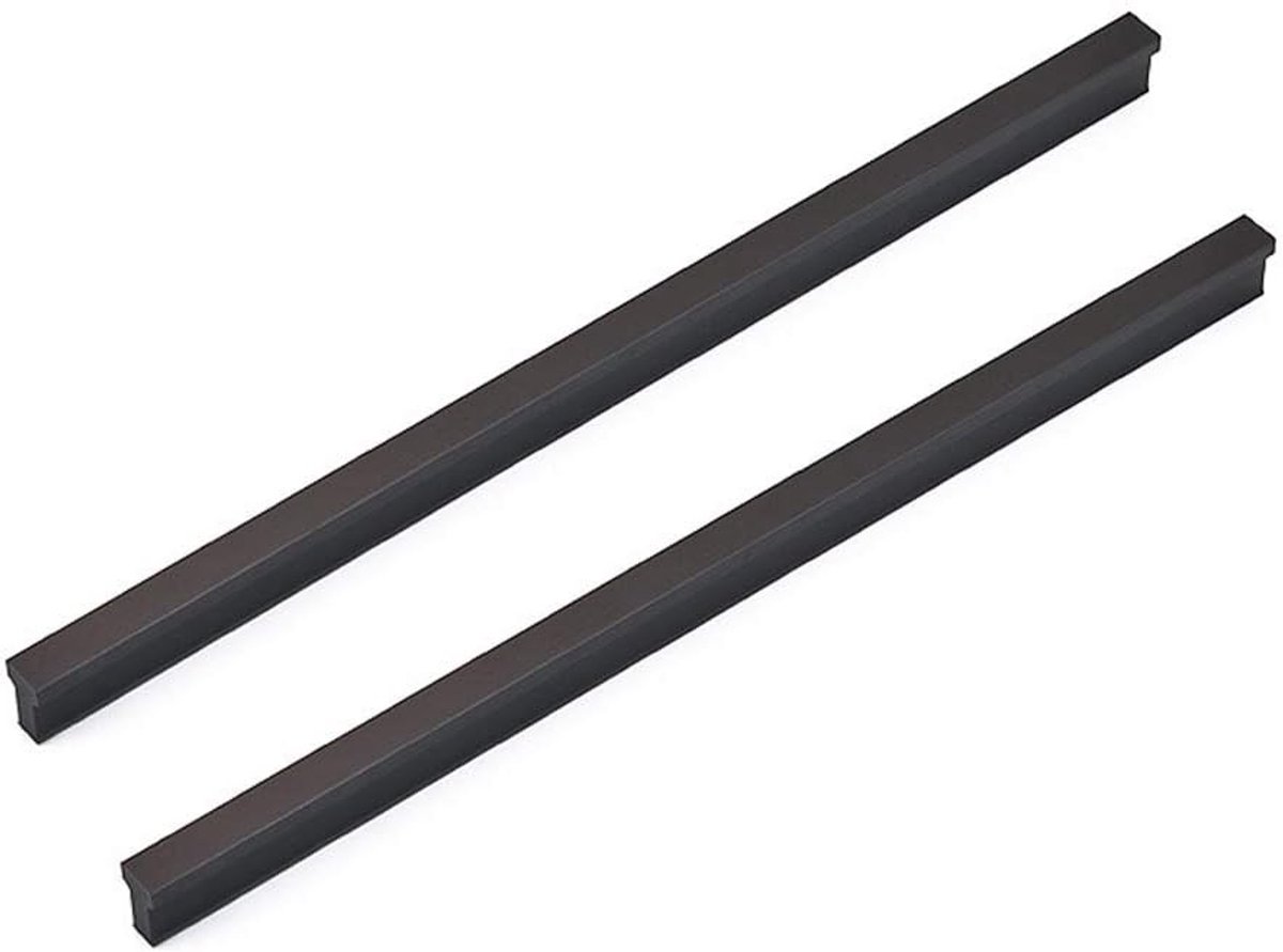 T-Shaped Deurgrepen van Aluminium Legering voor Keuken- en Kasten - 2 Stuks in Mat Zwart, Ideaal voor Meubelrenovatie en Interieurdecoratie