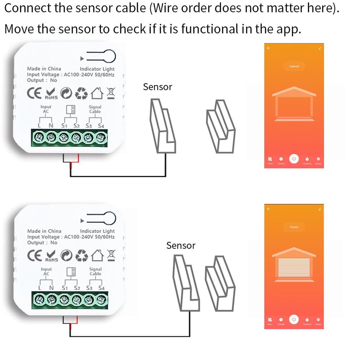 SnelShoppen - Garagedeuropenerkit met APP WiFi Afstandsbediening en Spraakbesturing - Slimme Garagedeurcontroller voor Tuya Zigbee 100-240V