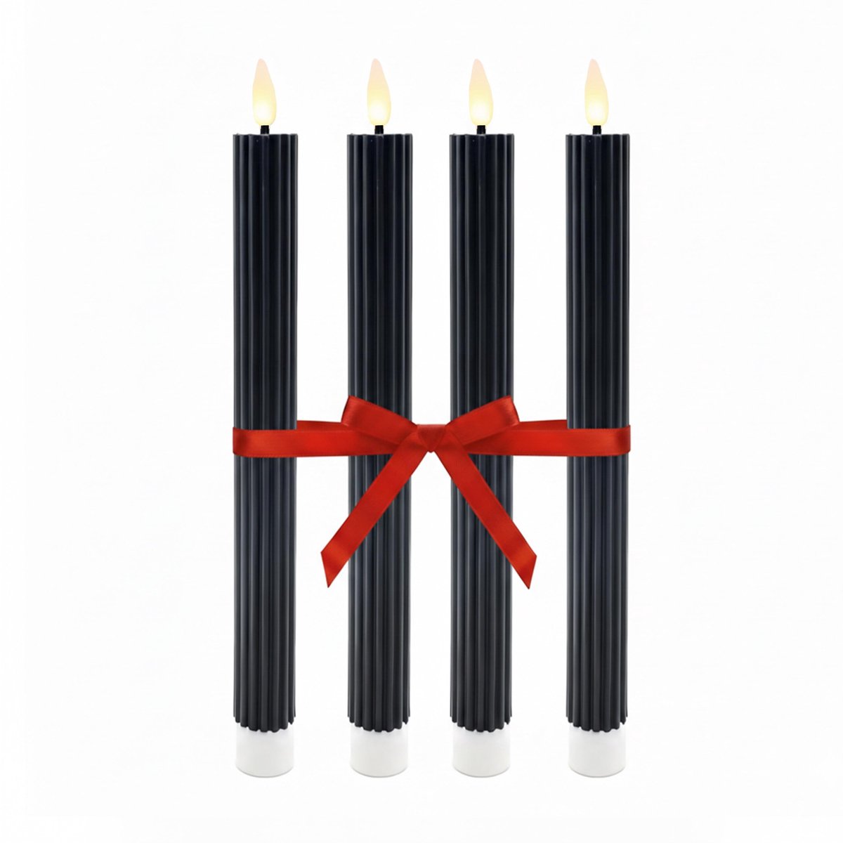 Omgoods - Set van 4 Flameless LED Dinner Kaarsen van Echt Was