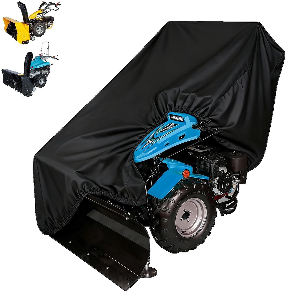 Omgoods- Afdekzeil Waterdicht - Sneeuwruimer - UV-bescherming - Robuust 210D Polyester - Windbestendig - Met Trekkoord en Draagtas (84 x 153 x 115 cm) - Beschermhoes