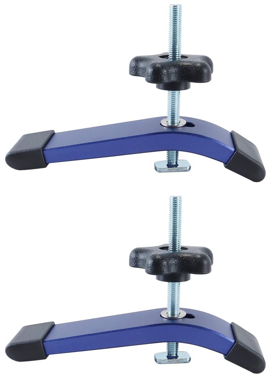 SnelShoppen - 2 Sets Aluminium Legering Werkbank T-Nut, M8 Klemmen en Snelsluiter, Duurzame en Flexibele Fastener Houder voor Werkbank, Professioneel