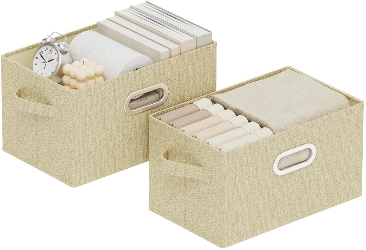 Omgoods - Set van 2 Opbergdozen zonder Deksel voor Kleding en Accessoires