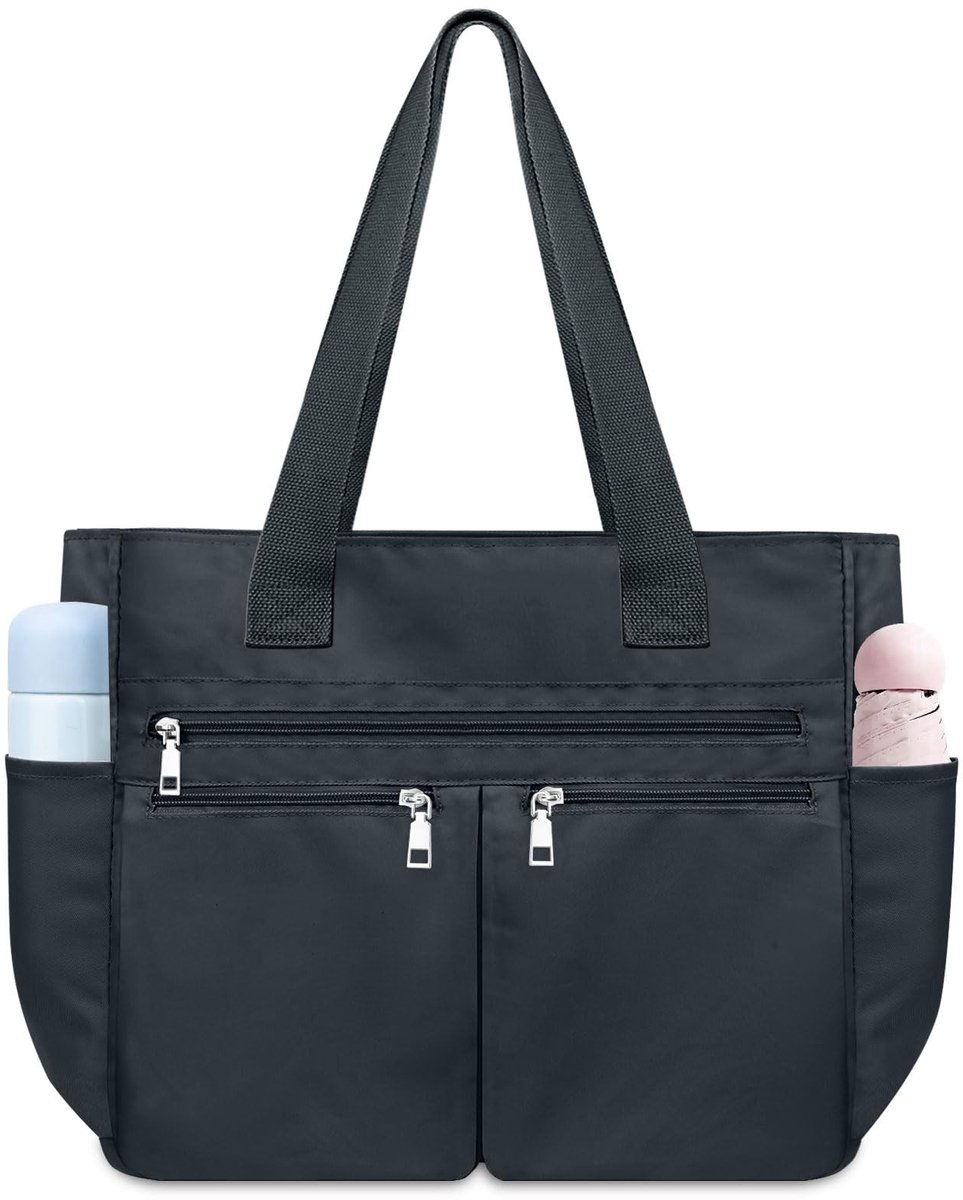 Omgoods - Grote Dames Handtas met Laptopvak van Waterdicht Nylon, Perfect voor Werk en Reis
