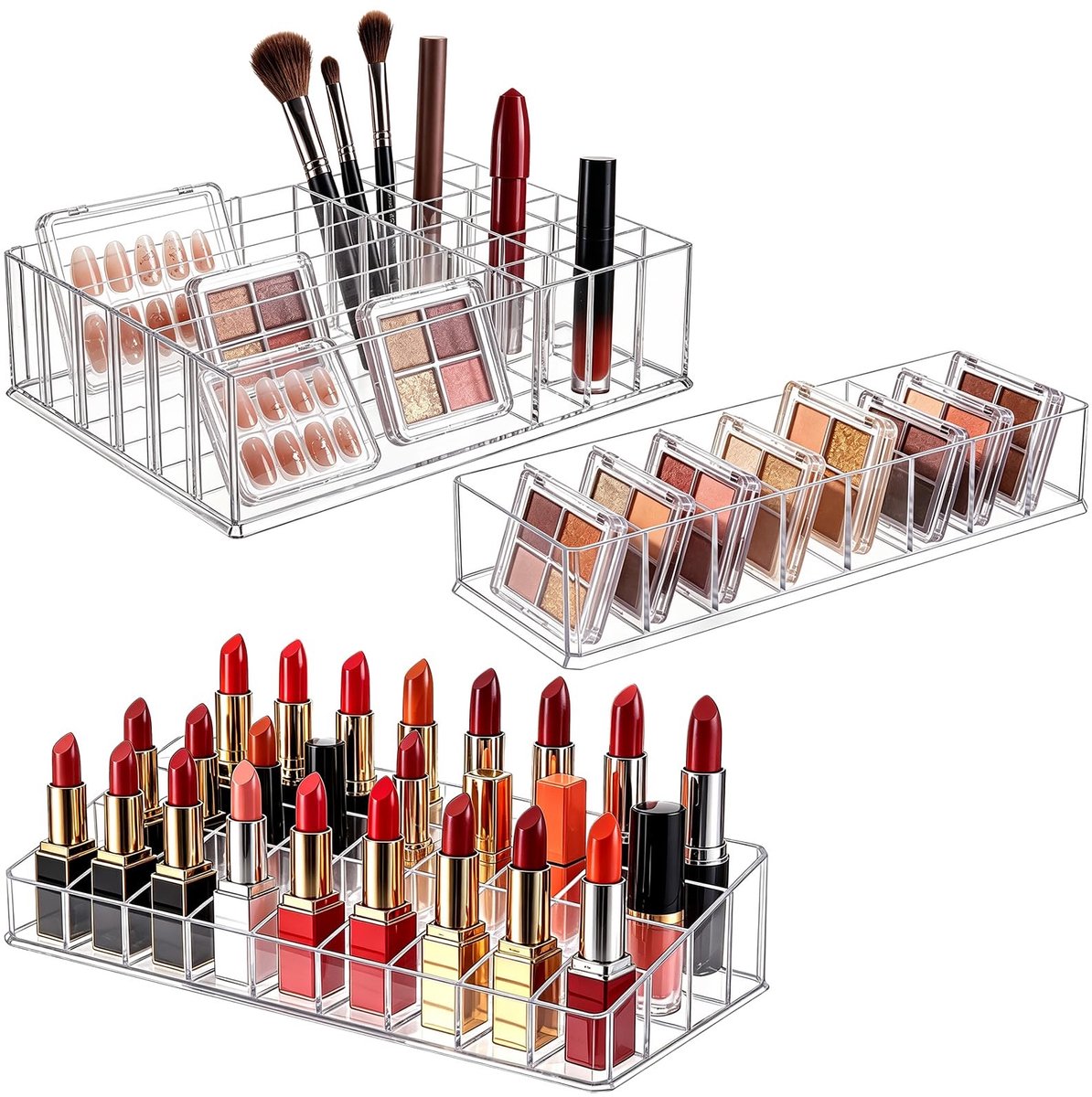 Omgoods - Acryl Make-up Organizer Set voor Cosmetica en Huidverzorging