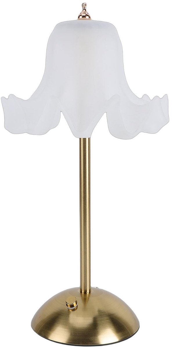 Omgoods - Retro Tafellamp met Bloem Lampenkap