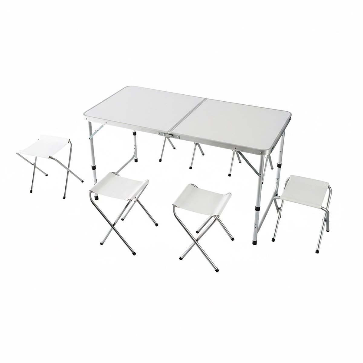 Omgoods - Opvouwbare Campingtafel met 4 Stoelen en Draaghandvat