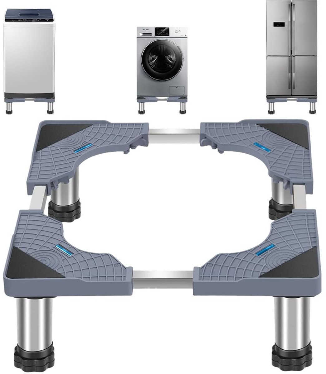 Omgoods - Wasmachinebasis met Verstelbare Hoogte en Schokabsorptie
