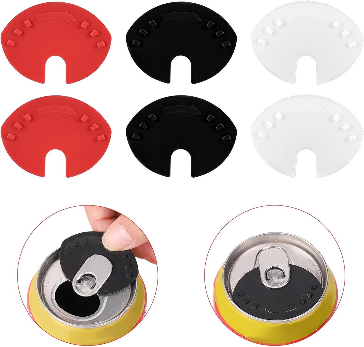 SnelShoppen - 6 Stuks Soda Blik Deksel, Plastic Can Sluiting, Kleurrijke Blikdeksel, Sealing Can Saver, Voorkomt Gemorste Dranken voor Frisdrank en Bi