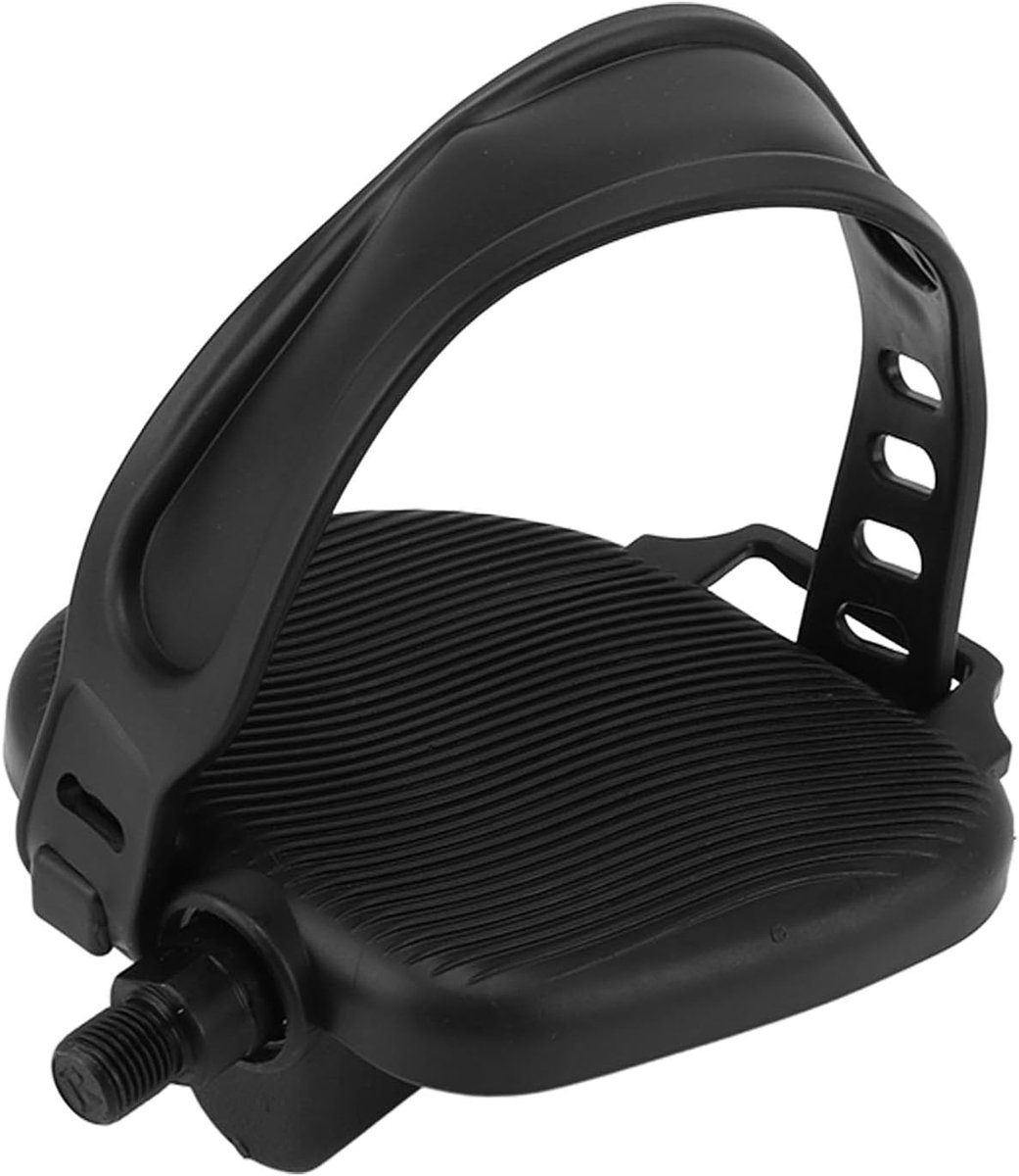 SnelShoppen - 1 Paar Oefenfiets Pedalen met Bandjes, Antislip Strippatroon, Draagbare Fietsonderdelen voor Oefenfiets, Spinbike en Binnenfiets (1/2 in