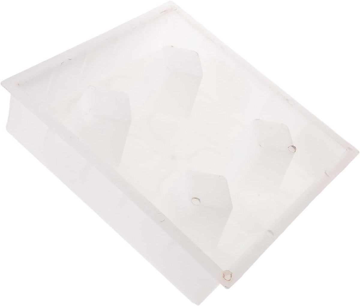Betonmal Tuinpad - Bestratingsmal Terras - Zelf Tuinpaden Aanleggen - Herbruikbaar Versterkt Plastic - 27 x 27 cm - Wit
